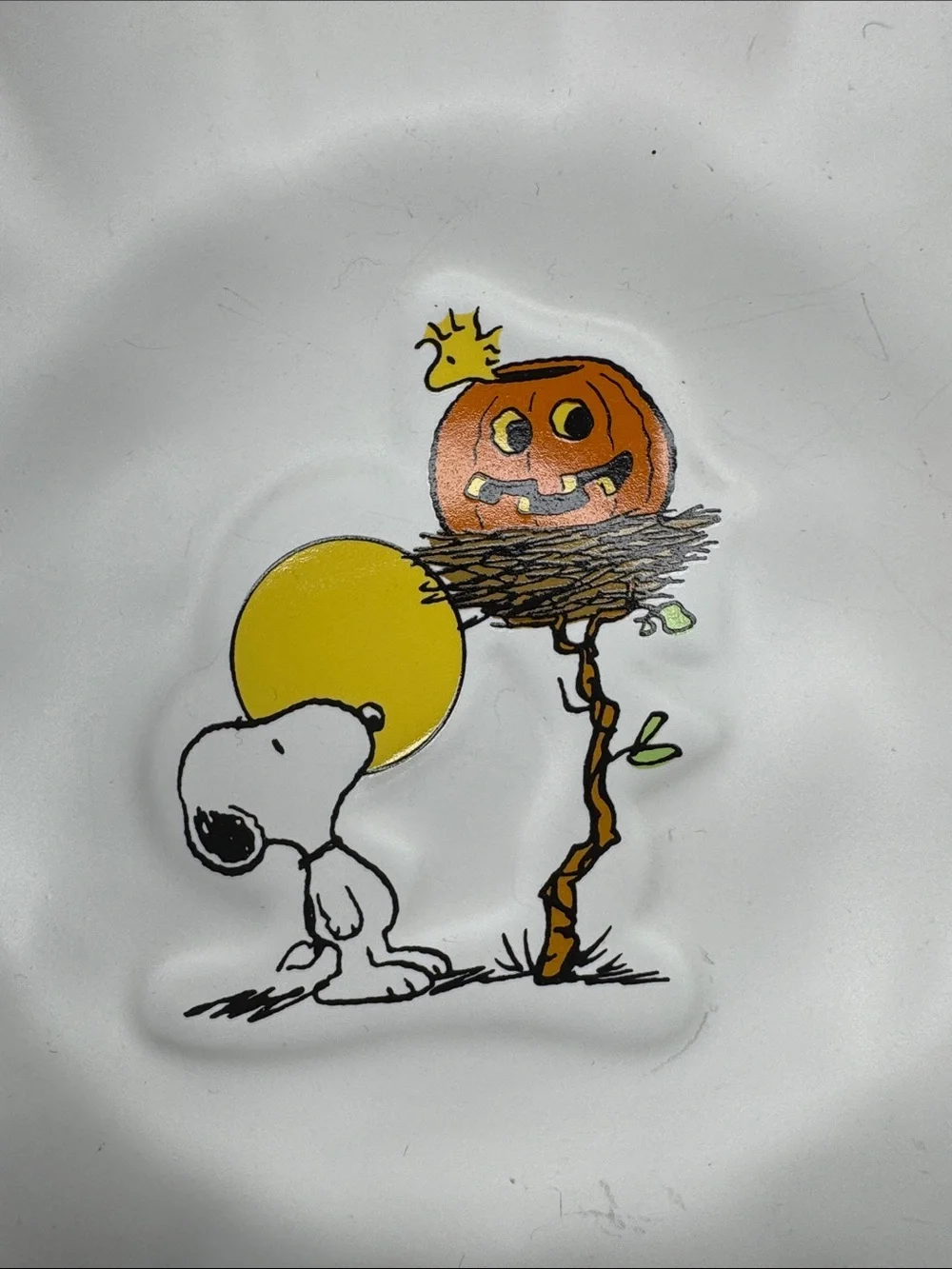 Set of 4 William Sonoma Peanuts Snoopy and the Great Pumpkin Halloween Plates